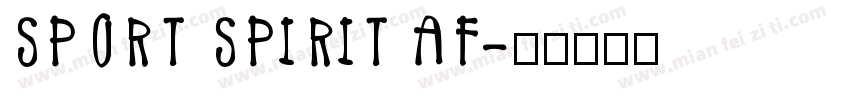 SPORT SPIRIT AF字体转换